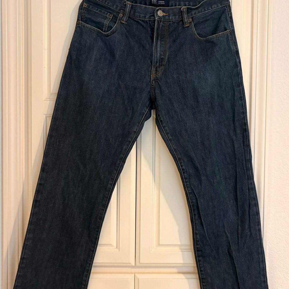 GAP Men's Straight Fit Dark Blue Jeans